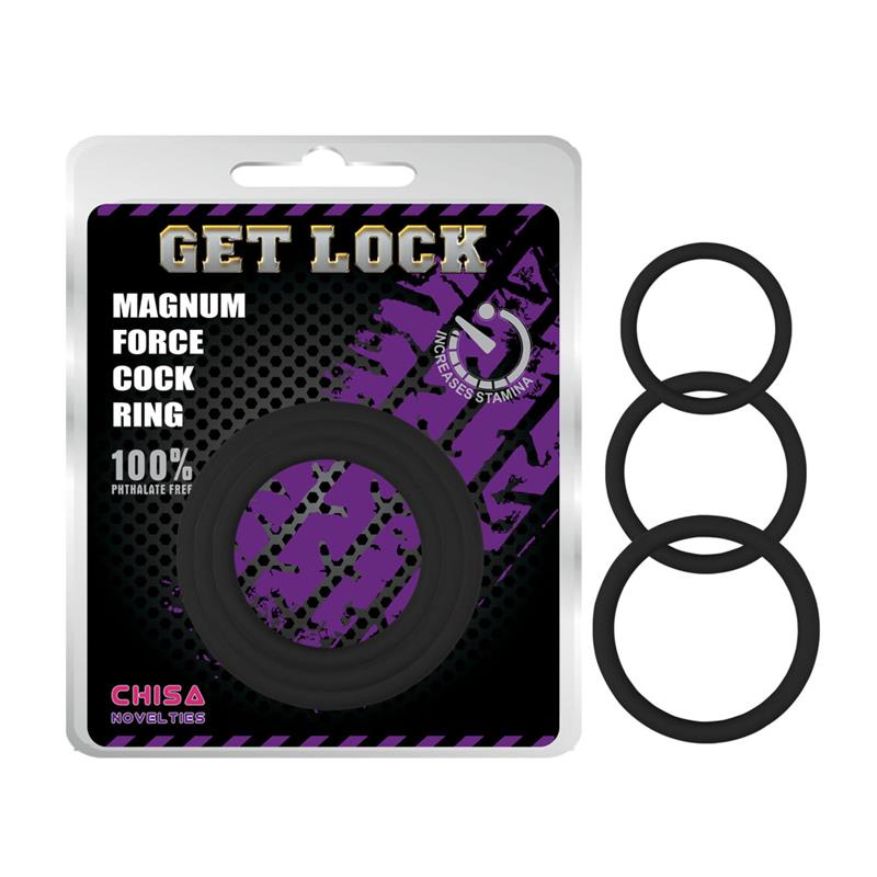 CHISA Cock Ring Magnum Force Silicona Negro