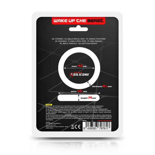 BEAST RINGS Solid Silicone Cock Ring 4.2 cm Black