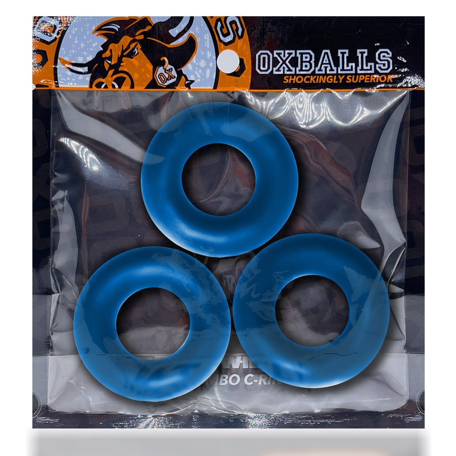 Fat Willy Cock Rings 3 pack Space Blue