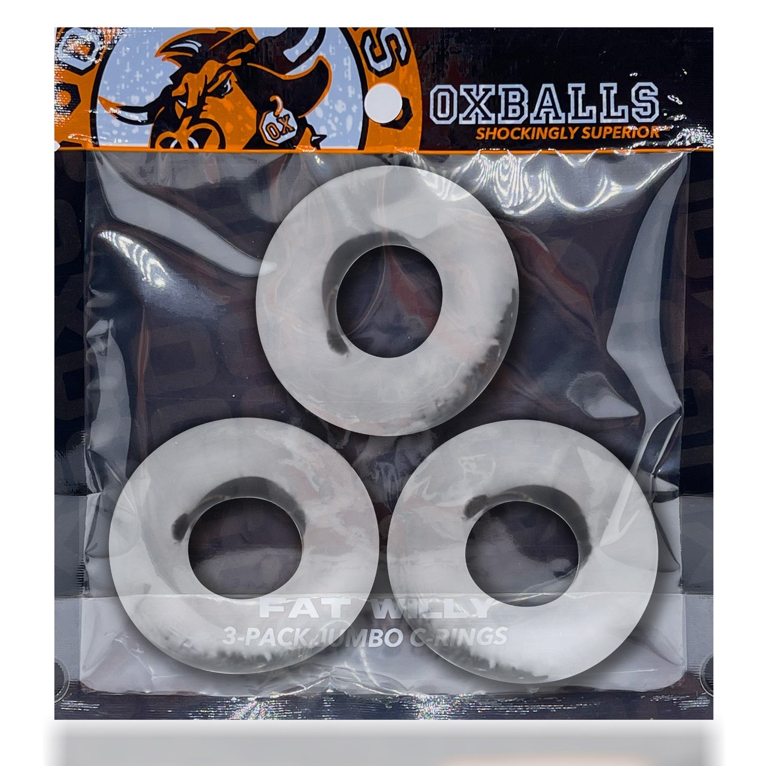 Fat Willy Cock Rings 3 pack Clear