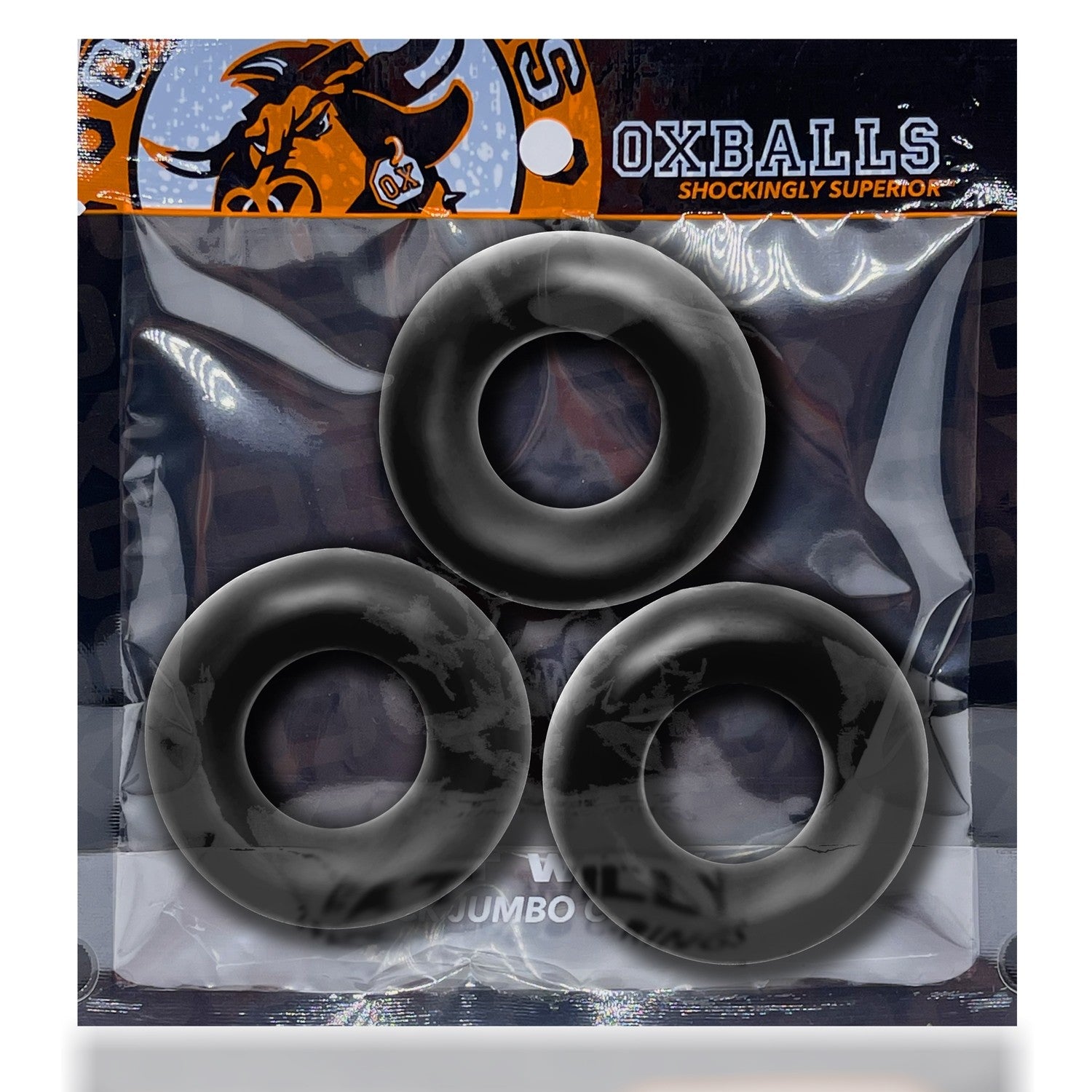 Fat Willy Cock Rings 3 pack Black