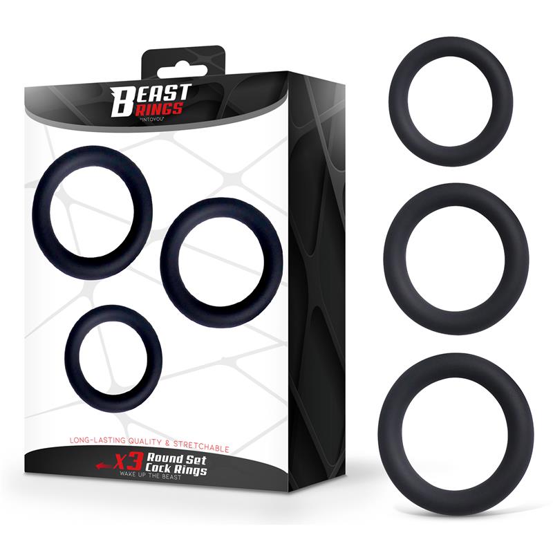 BEAST RINGS Set de 3 Cock Ring Silicona