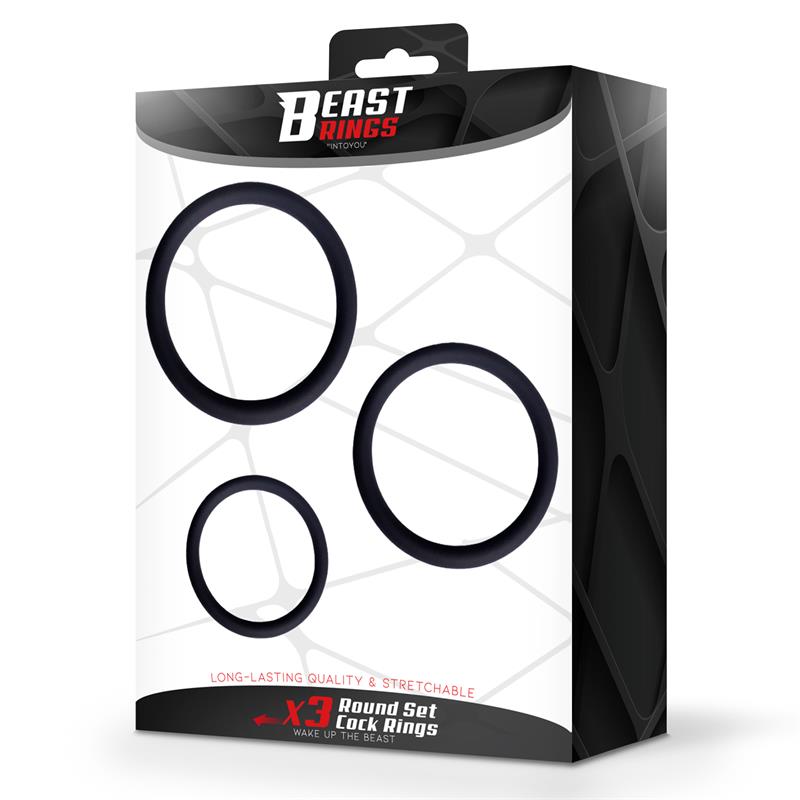 BEAST RINGS Set de 3 Cock Ring Silicona